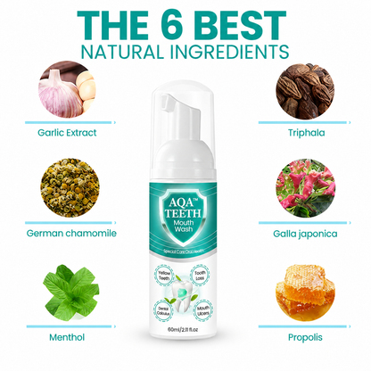 2026 Sale 70% OFF 🦷✨ AQA™ TEETH Herbal Mouthwash 🌿 Solve all Oral Problems