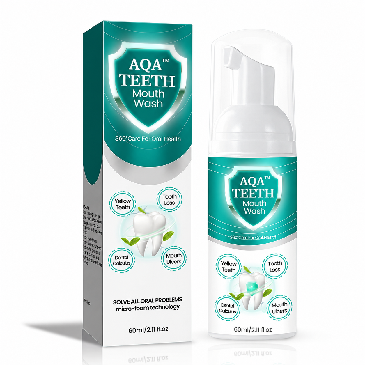 2026 Sale 70% OFF 🦷✨ AQA™ TEETH Herbal Mouthwash 🌿 Solve all Oral Problems
