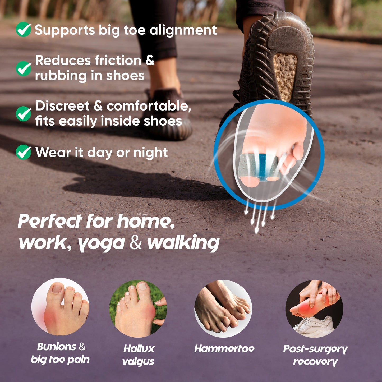 Divifit™ Bunion Corrector, Breathable Big Toe Straightener for Women and Men, Bunion Fix and Relief