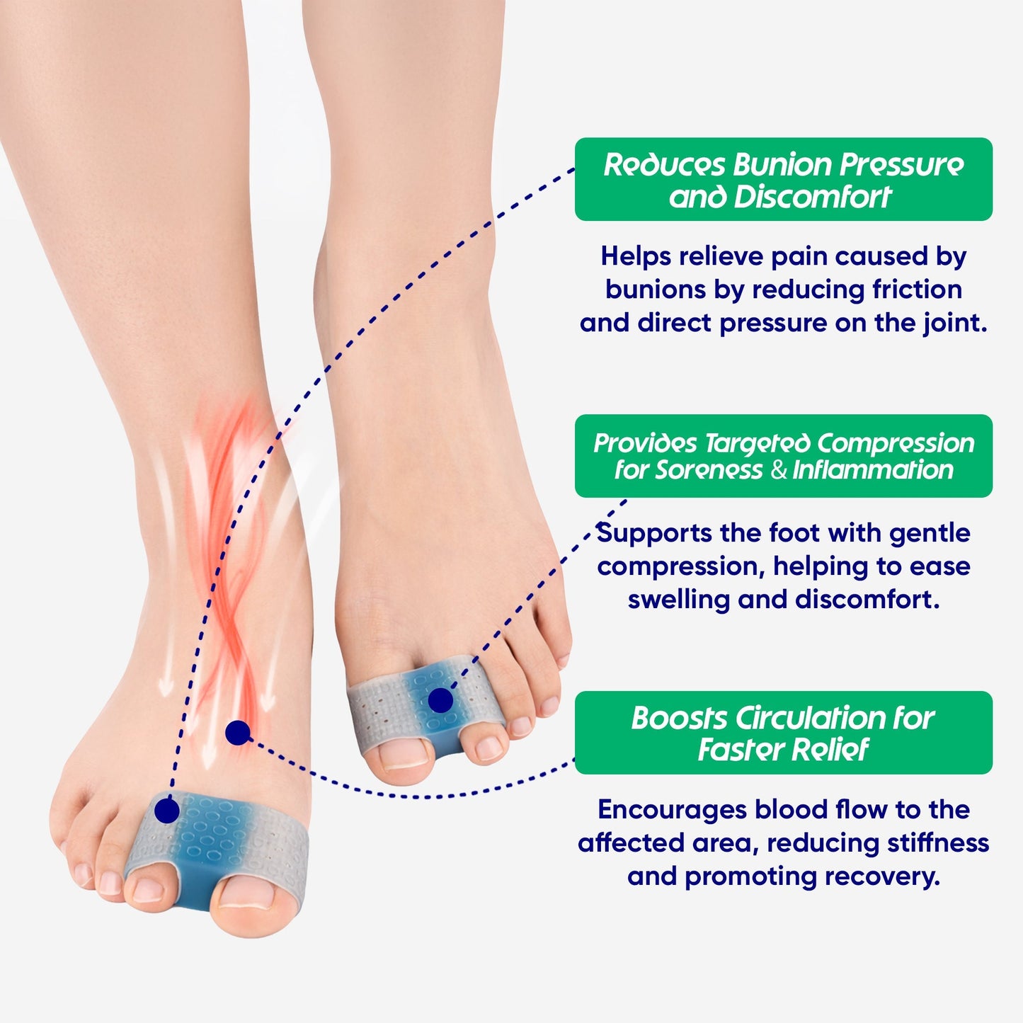 Divifit™ Bunion Corrector, Breathable Big Toe Straightener for Women and Men, Bunion Fix and Relief