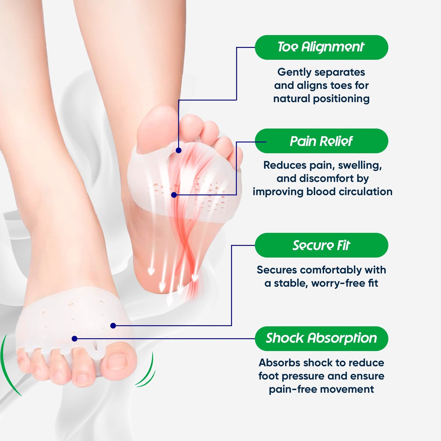 Divifit™ Bunion Corrector, Breathable Big Toe Straightener for Women and Men, Bunion Fix and Relief
